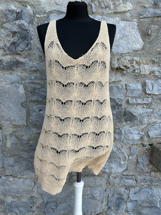 Cream knitted tunic uk 12-14