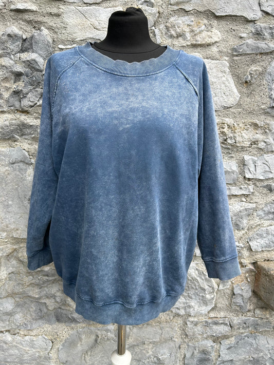 Navy washed sweatshirt uk 14-16