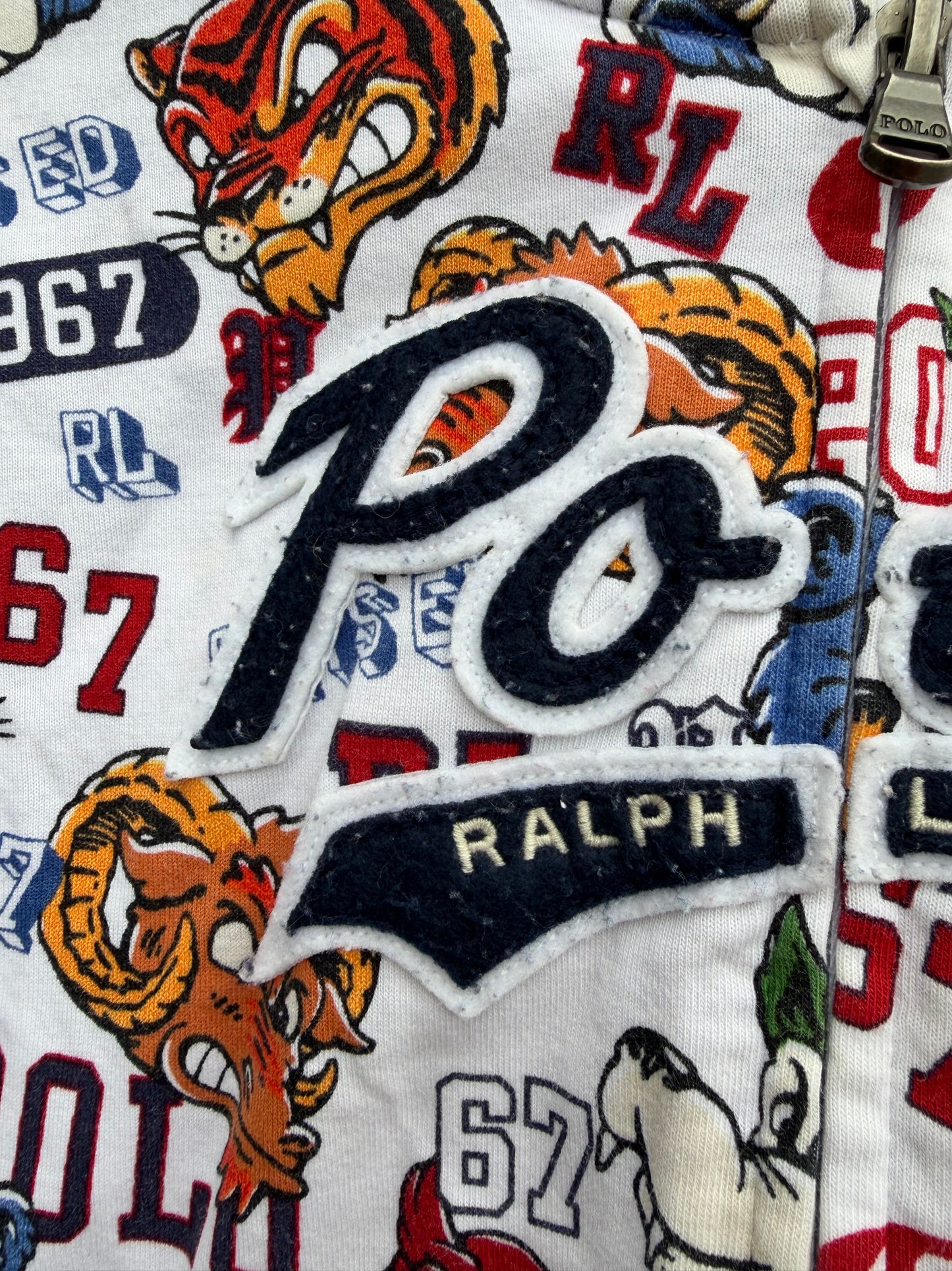 RL collegiate mascot full zip hoodie  4y (104cm)