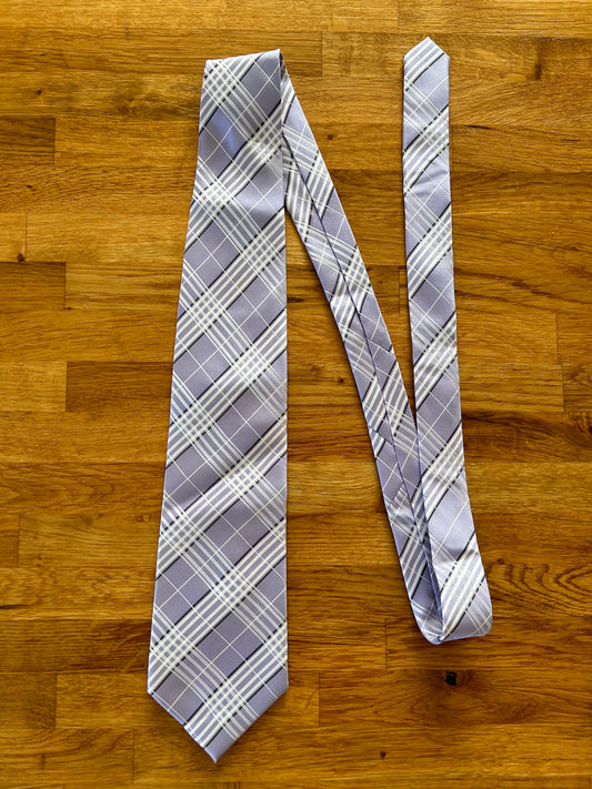 Lilac check tie