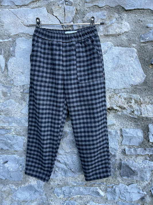 Grey check pants  4-5y (104-110cm)