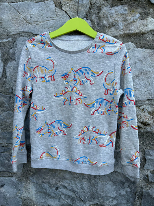 Dinosaurs grey sweatshirt  4-5y (104-110cm)
