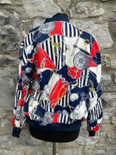 Load image into Gallery viewer, 90s flags bomber jacket uk 12-14
