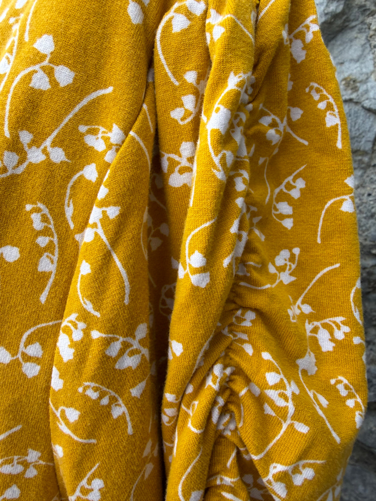 Floral mustard top uk 14