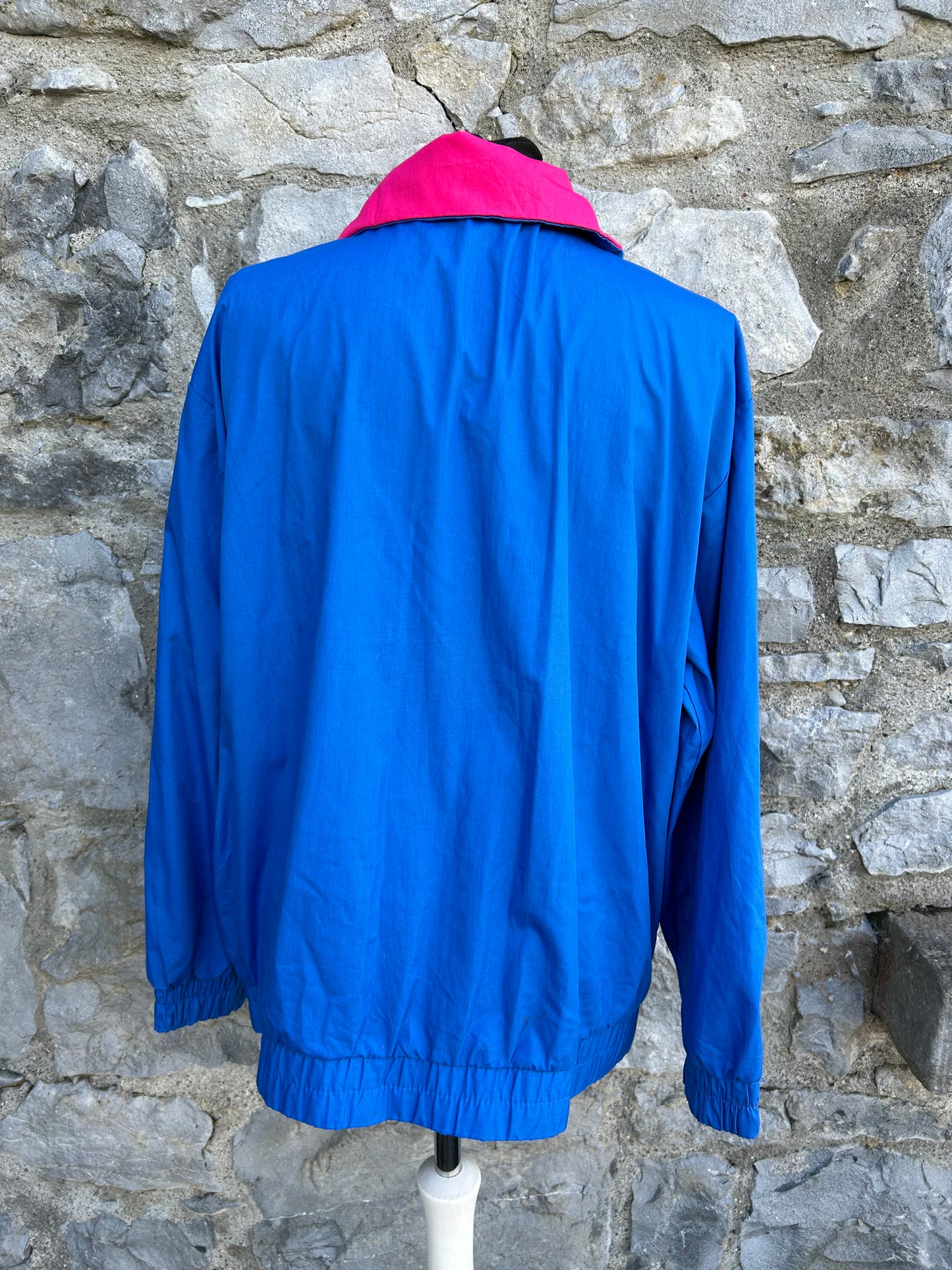 90s blue half zip jacket Small