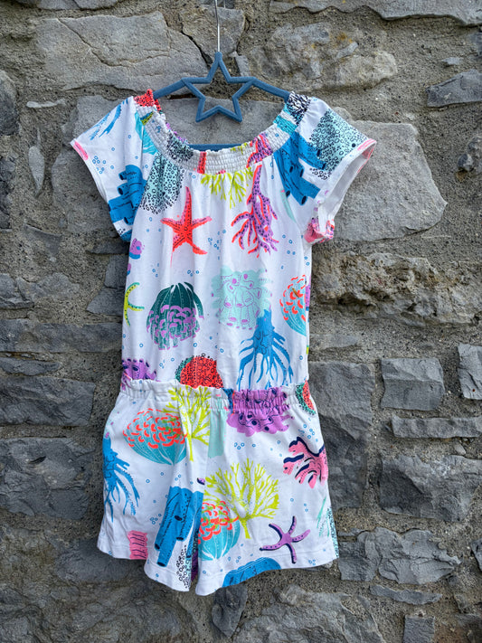 Colourful Coral reef jumpsuit 7-8y (122-128cm)