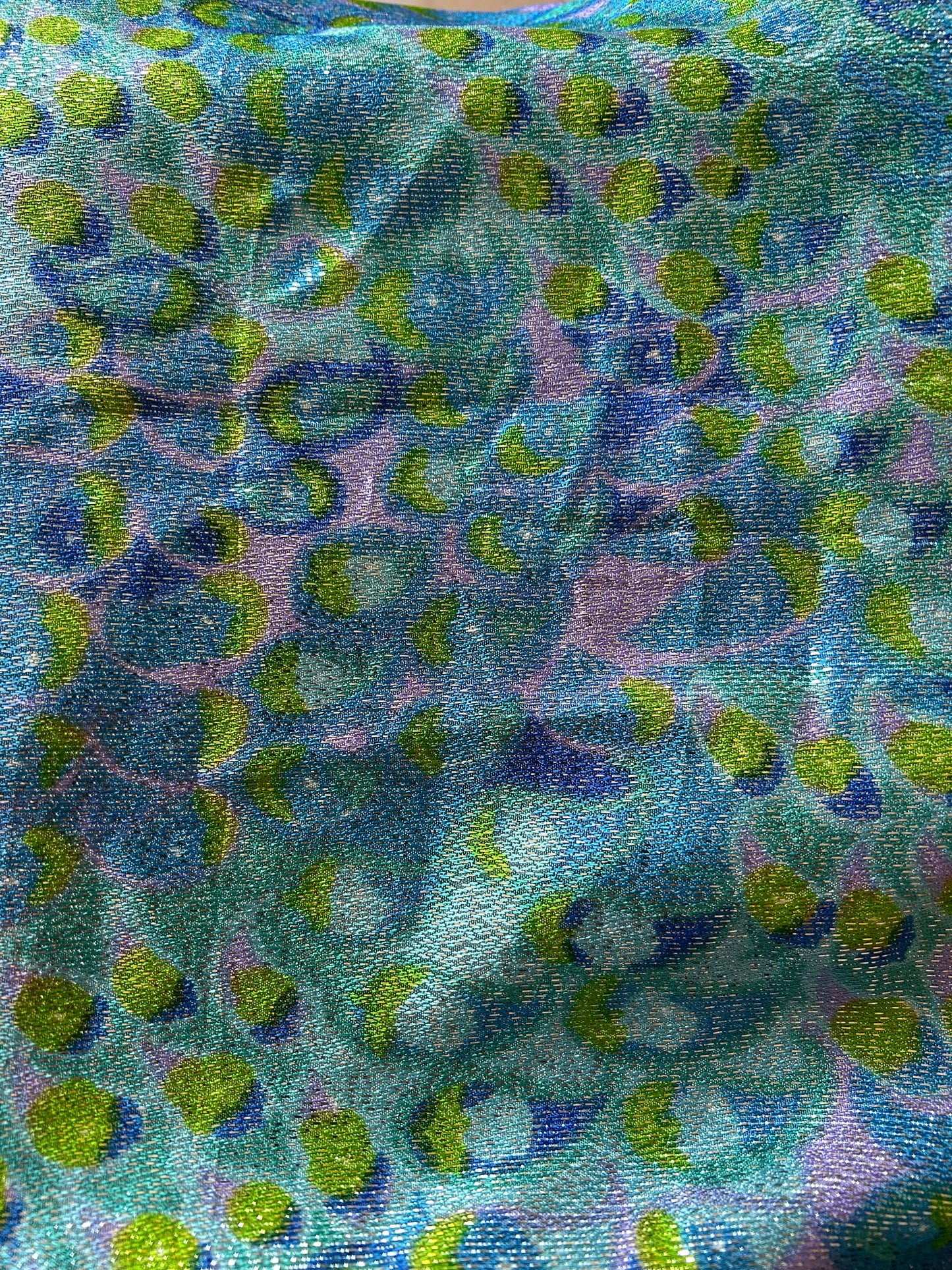 Green&purple shimmering fabric