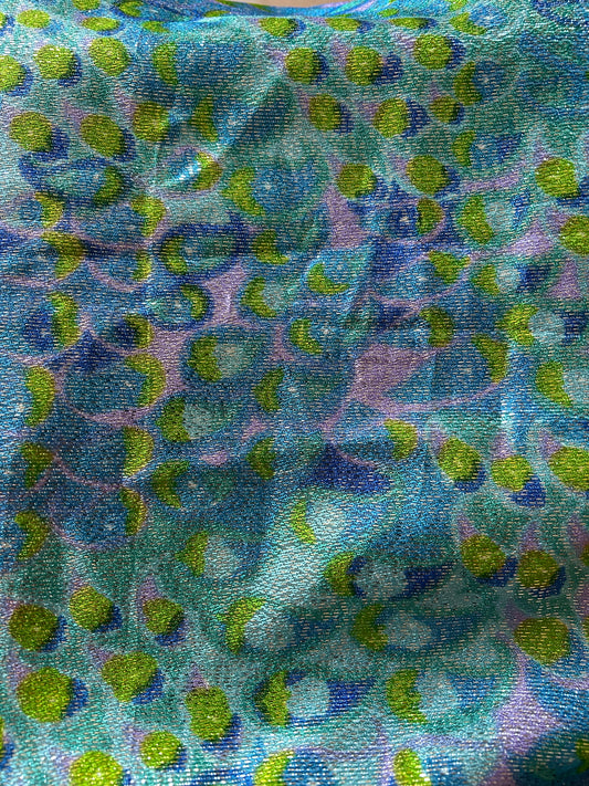 Green&purple shimmering fabric