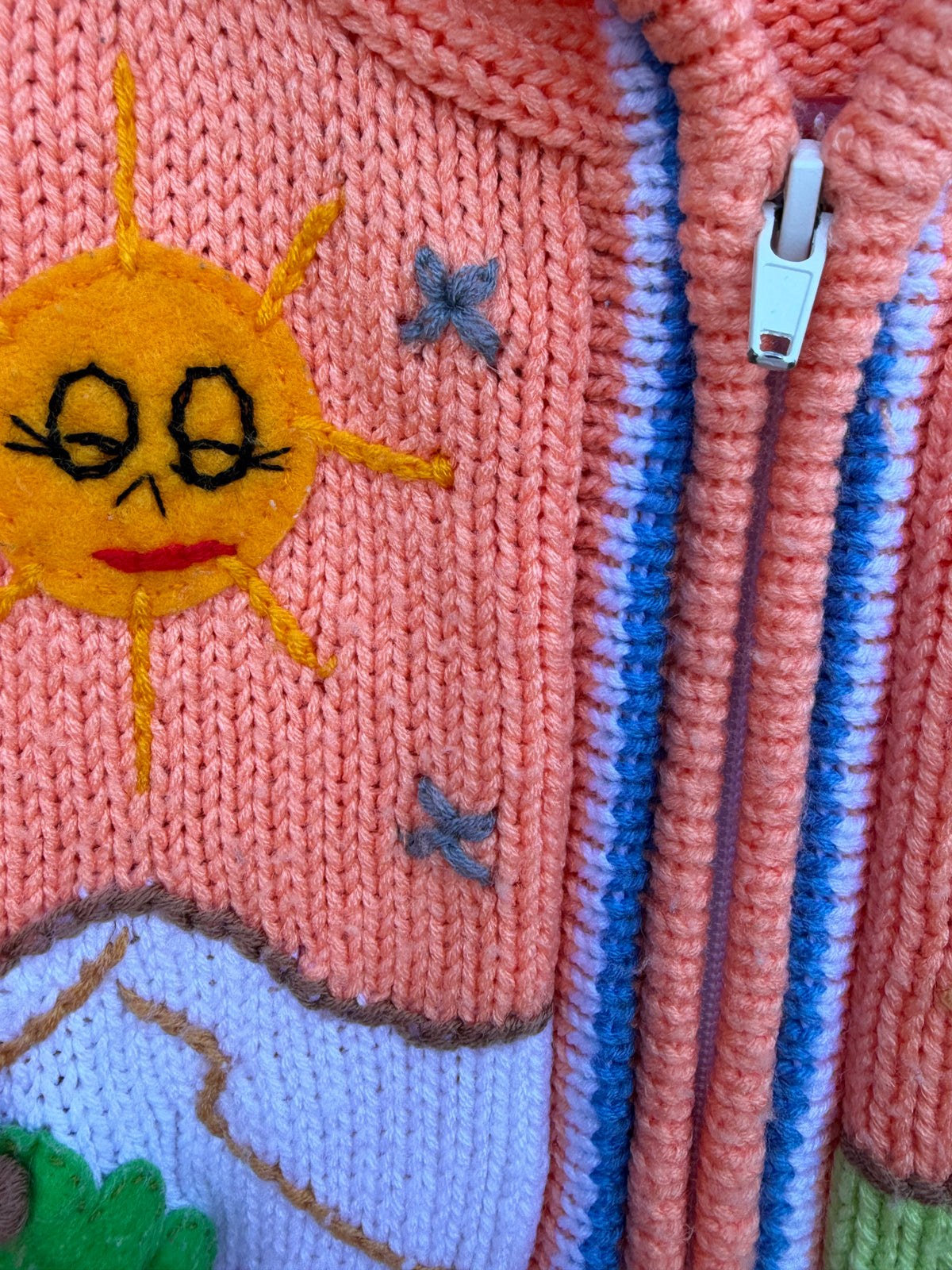 Peach Peruvian cardigan 18-24m (86-92cm)