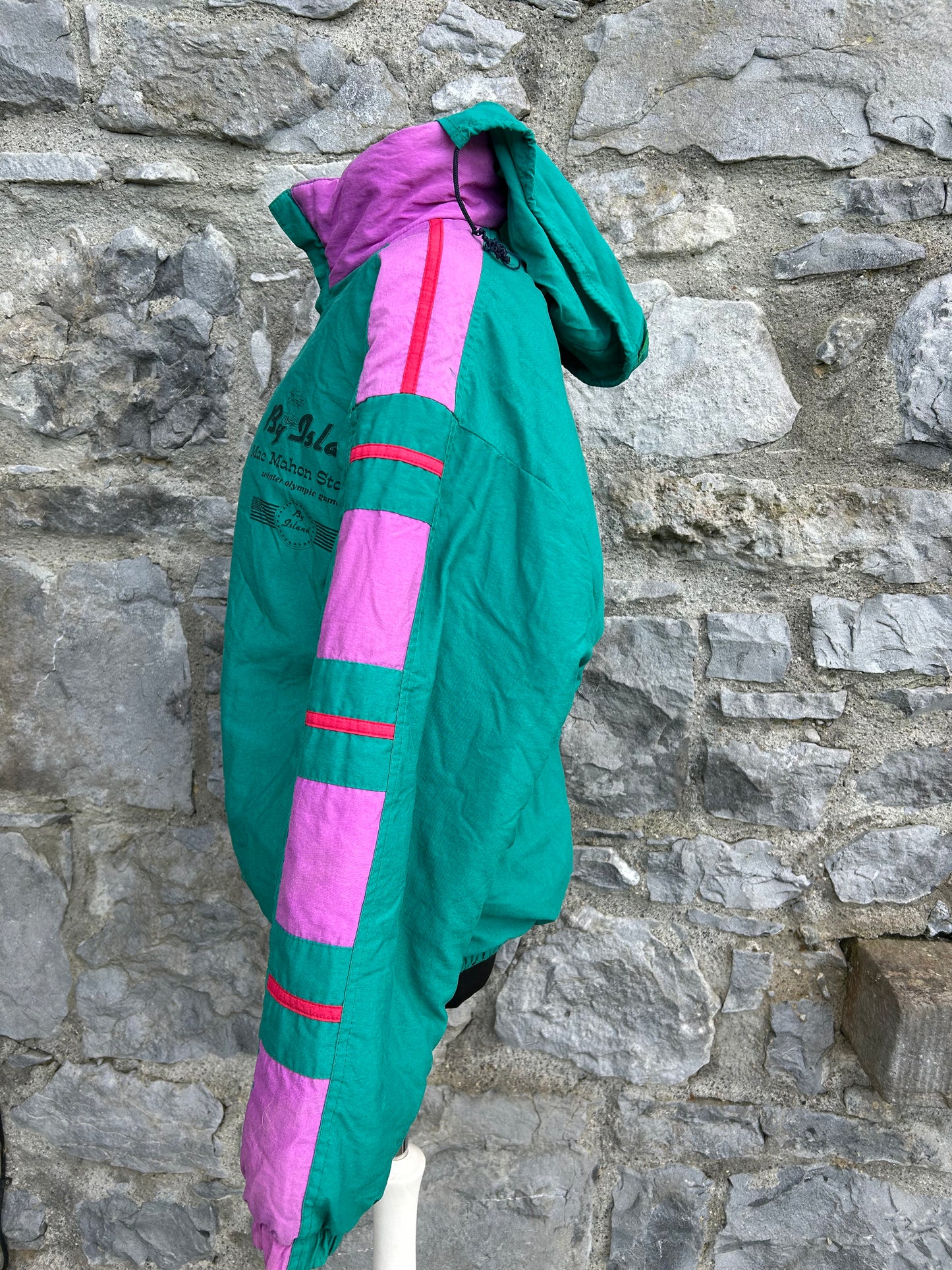 80s teal and pink jacket uk 10-12