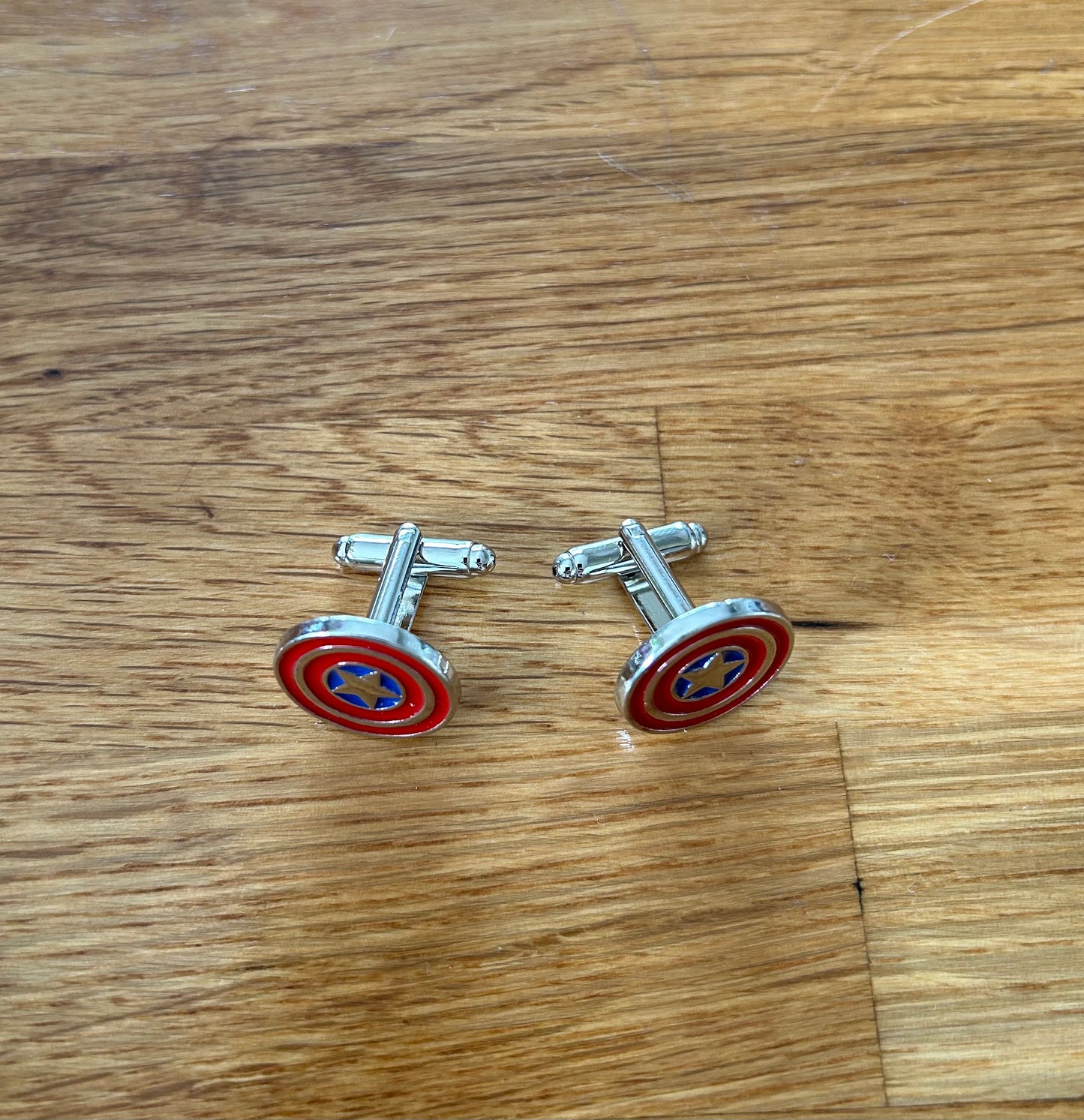 Captain America Shield cufflinks