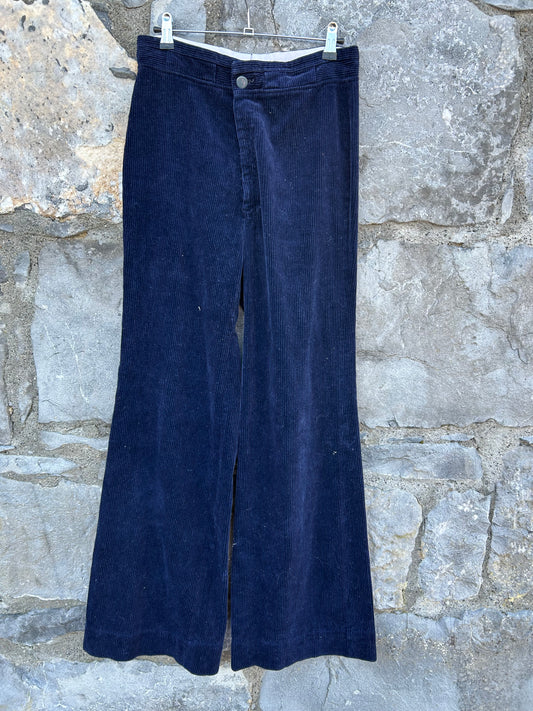 90s navy cord flares uk 8-10