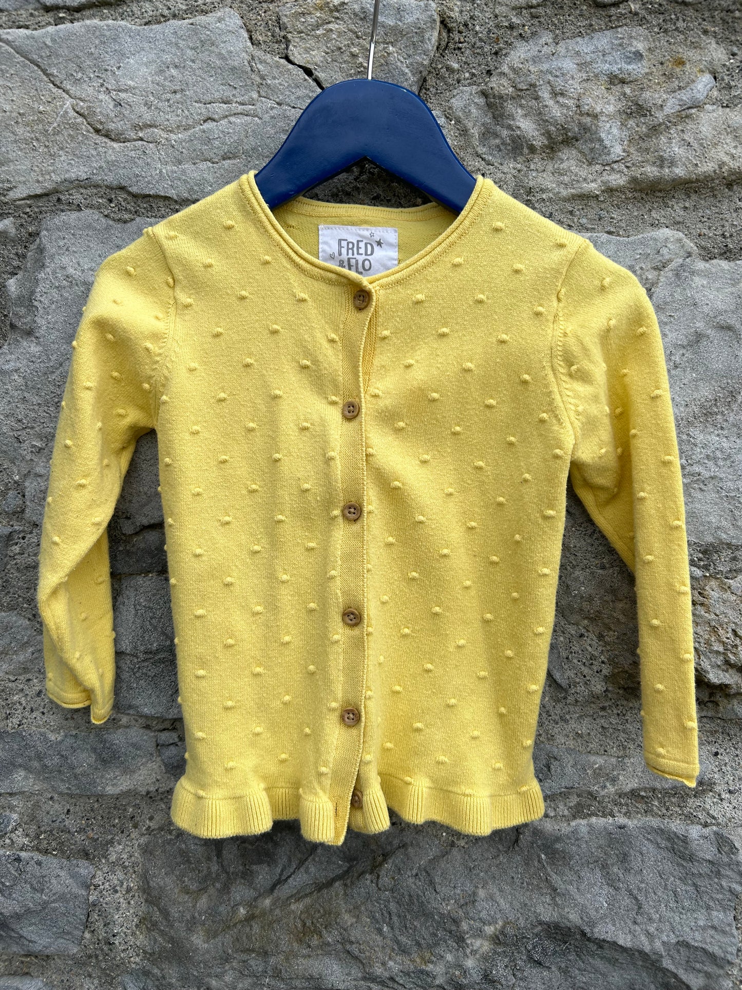 Spotty yellow cardigan 18-24m (86-92cm)