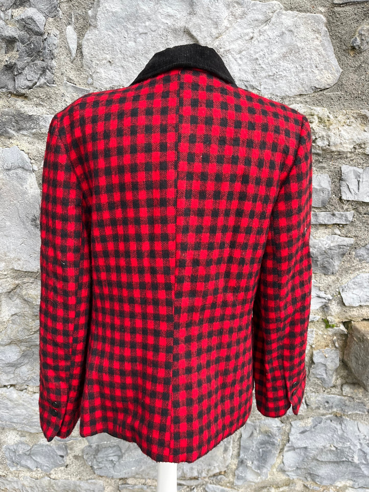 80s red check jacket uk 10-12