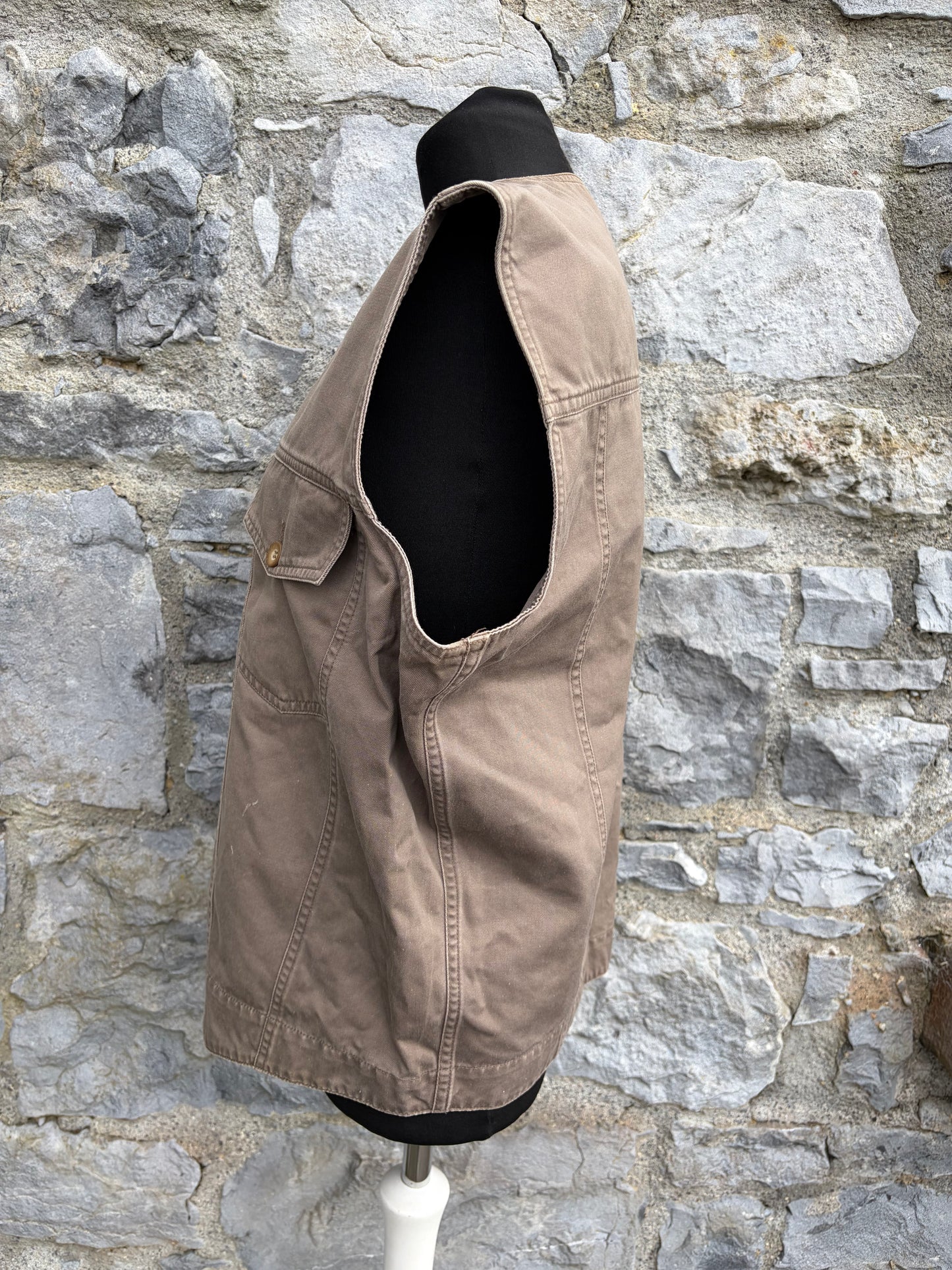 90s brown gilet Large