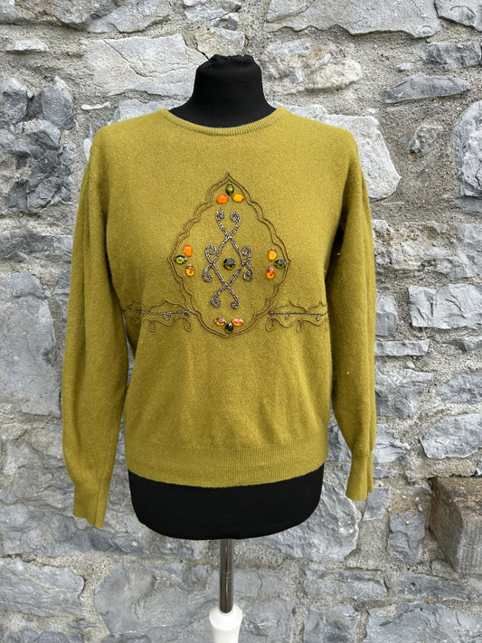 Khaki woolly jumper  uk 10