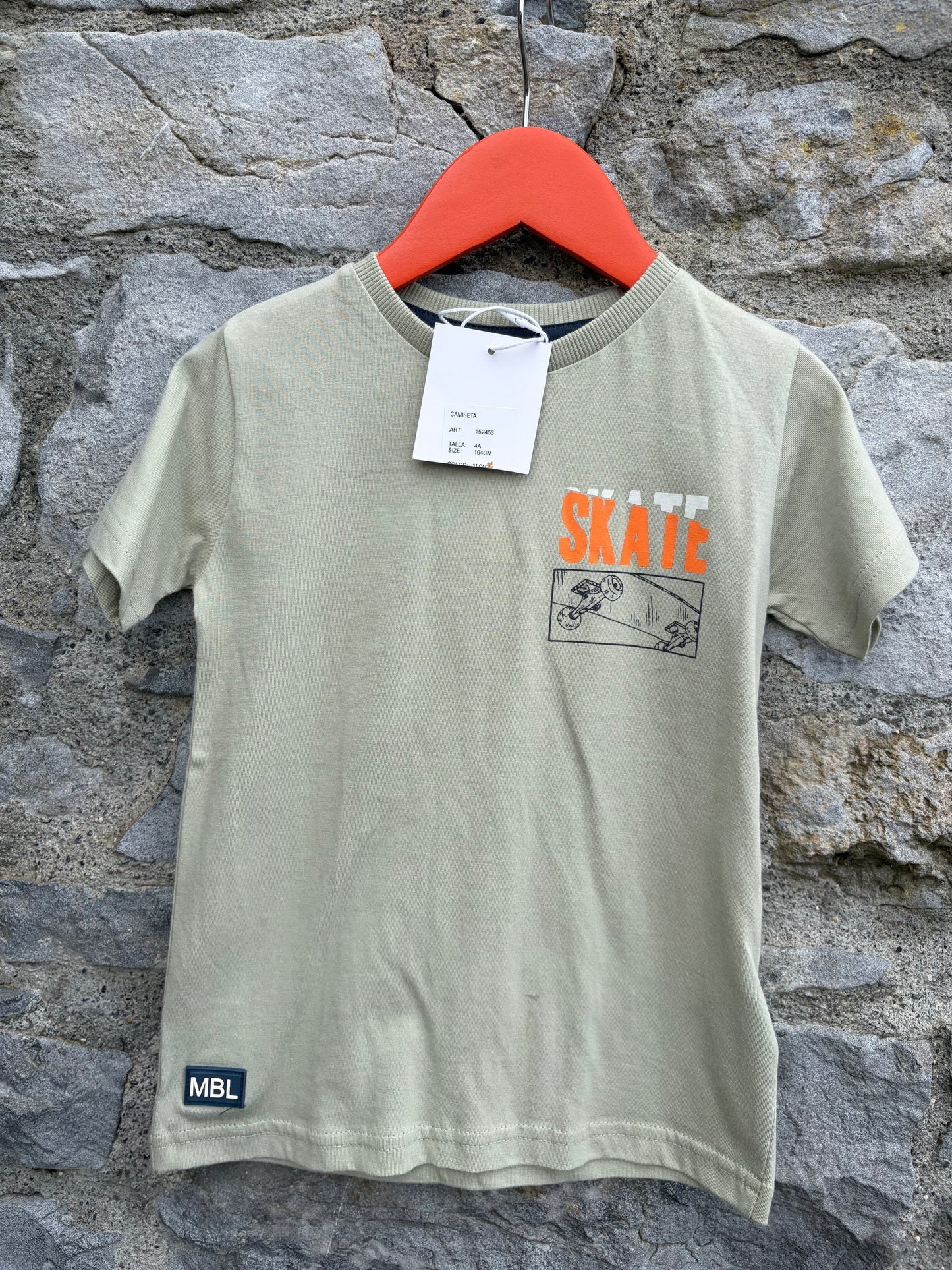 Skate khaki T-shirt 4y (104cm)
