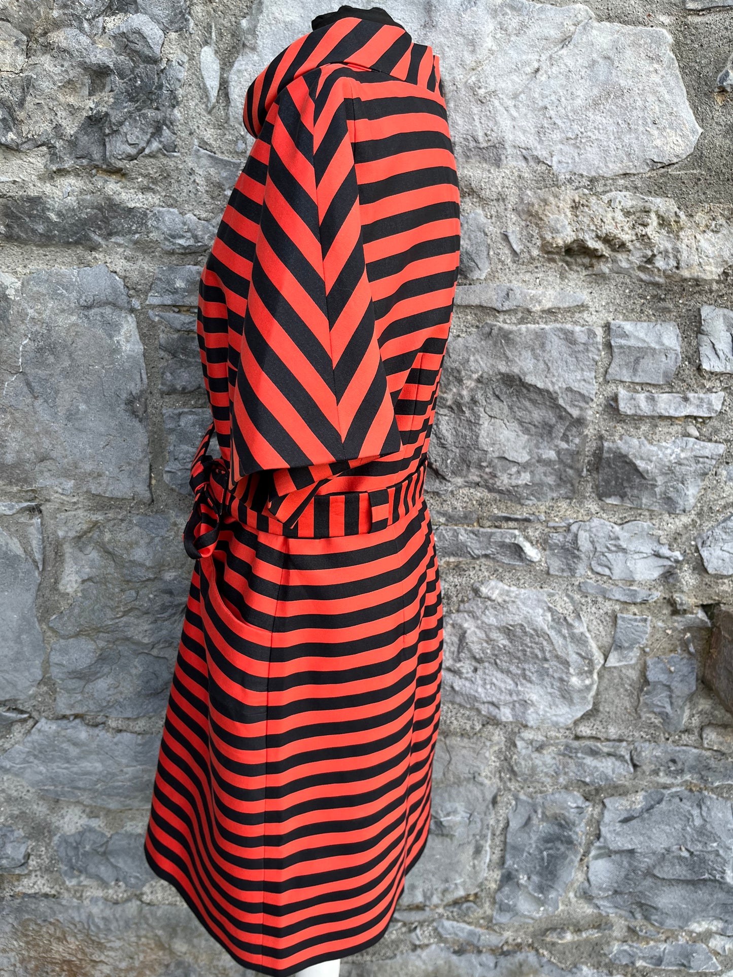 Orange&black stripy dress uk 14