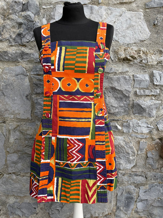 90s colourful geometric dress uk 6-8