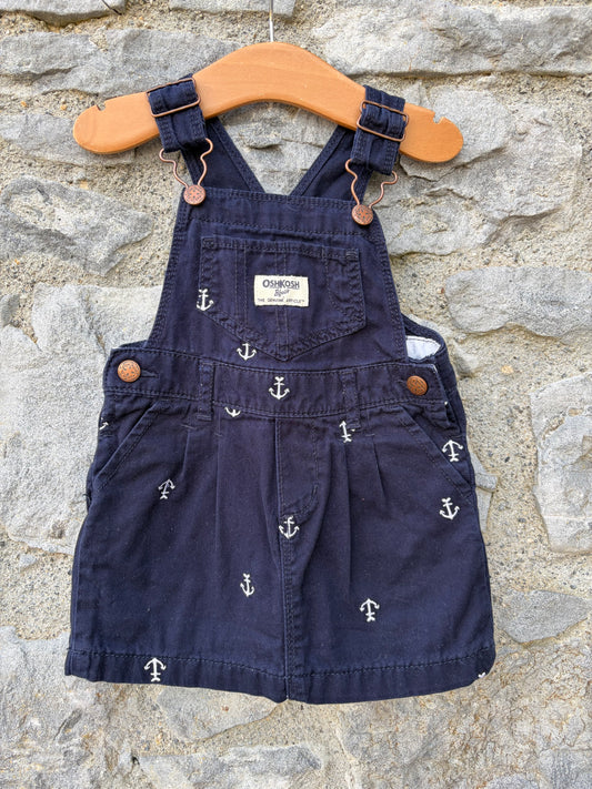 Anchor navy pinafore  12-18m (80-86cm)