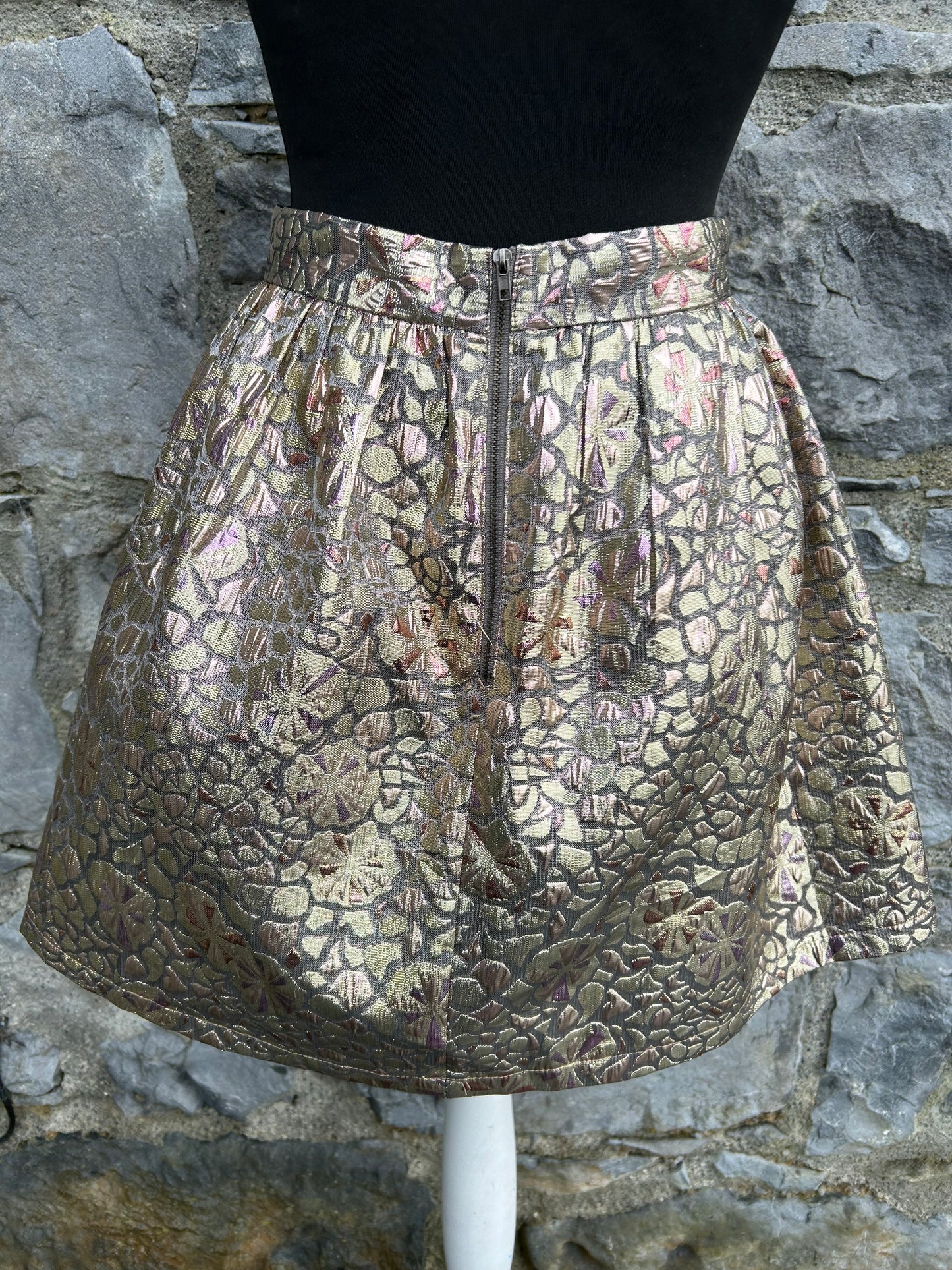 Gold skirt uk 8