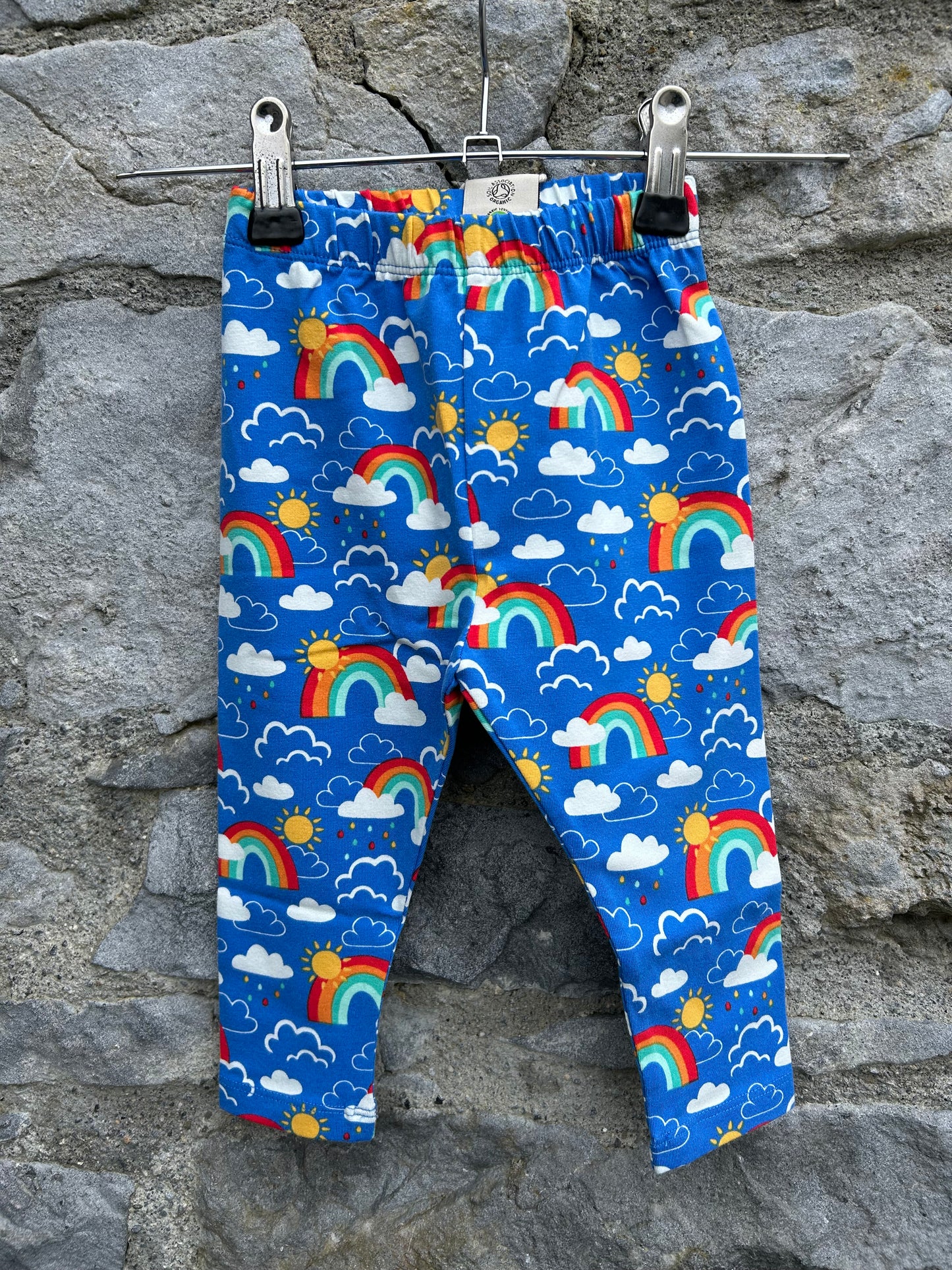 Sun&rainbow blue leggings  6-12m (68-80cm)