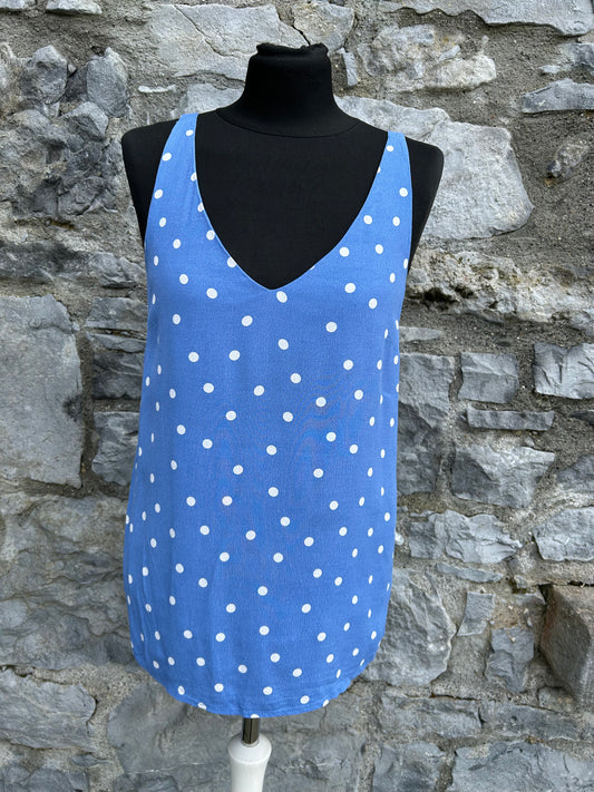 Blue spotty top uk 8