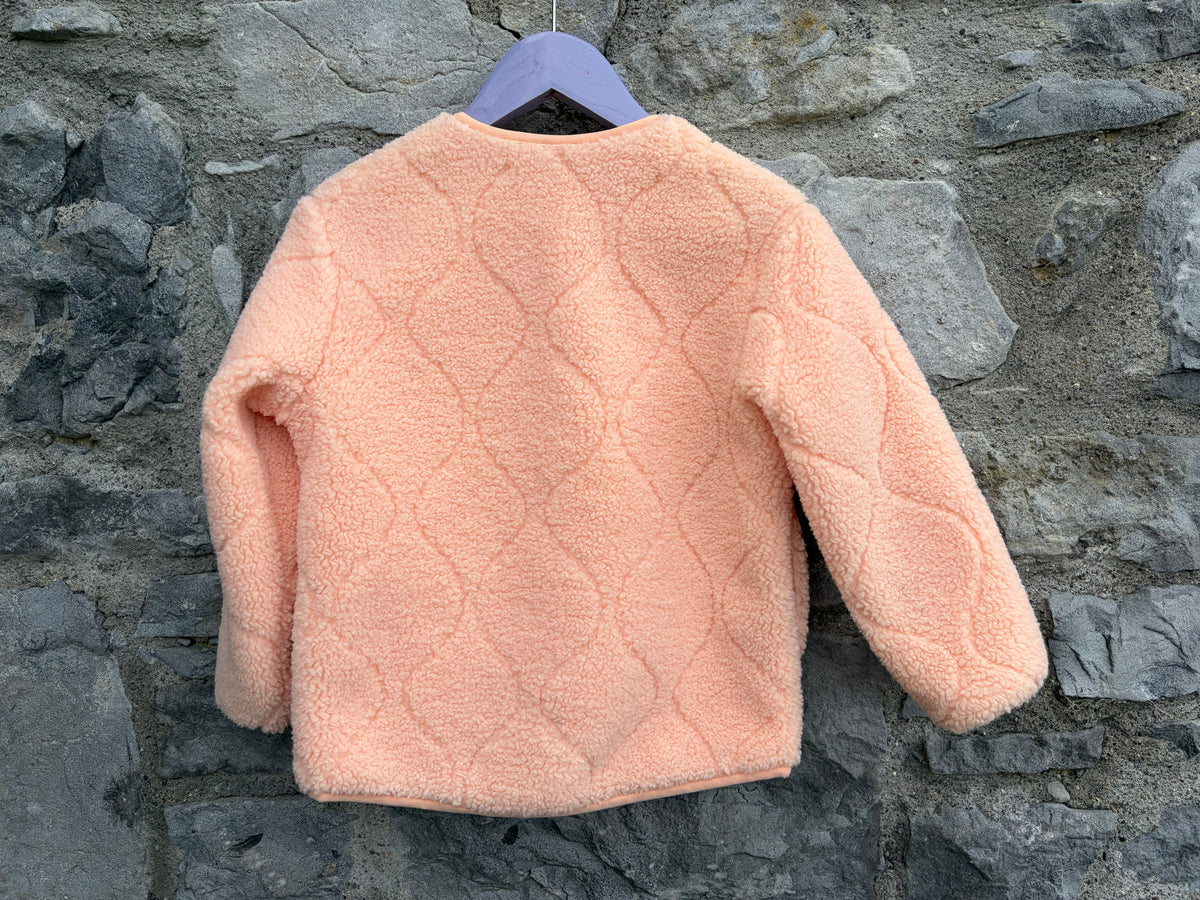 Peach fleece jacket 5-6y (110-116cm)
