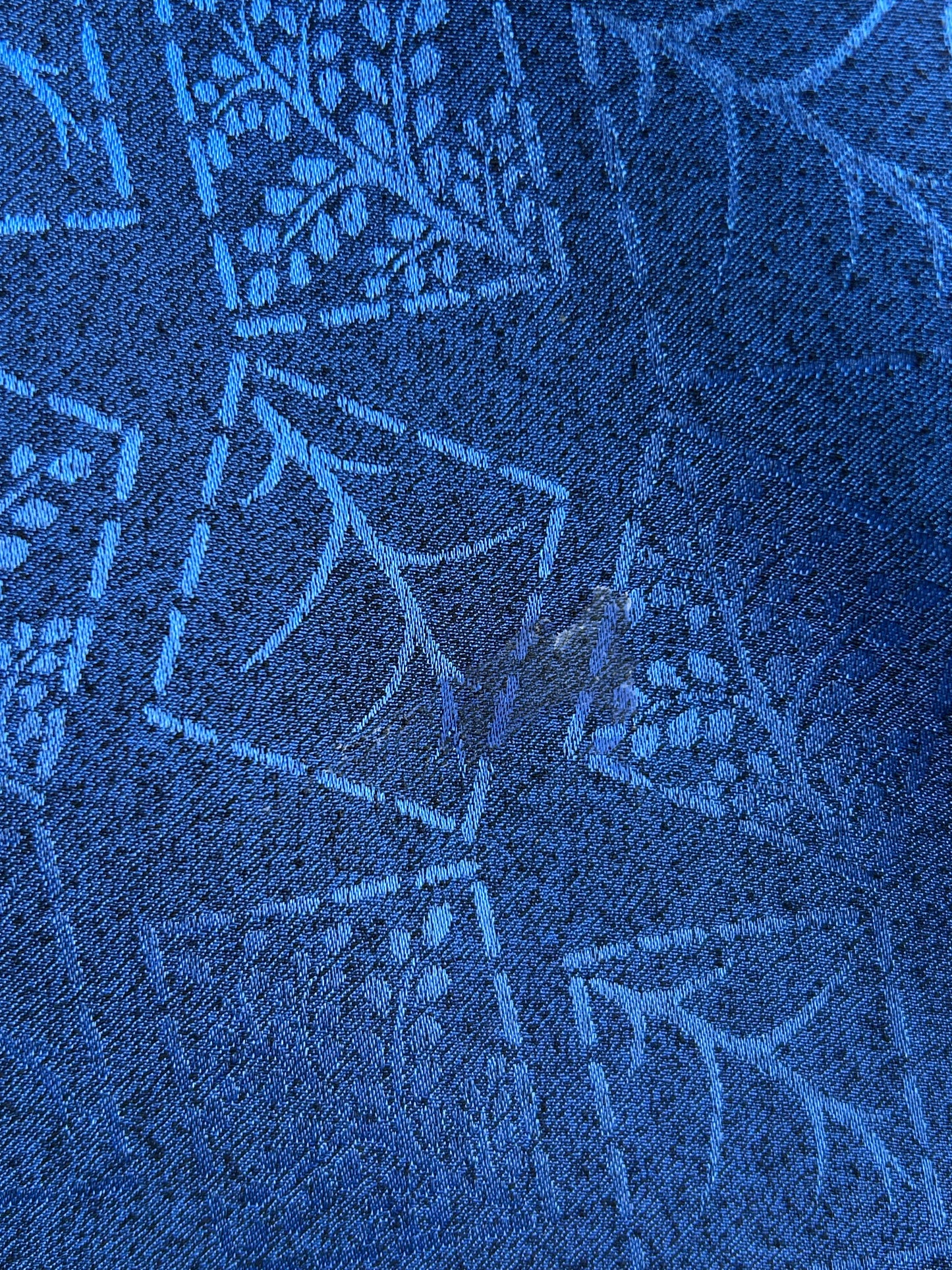 80s blue diamond leaves dress uk 10-12