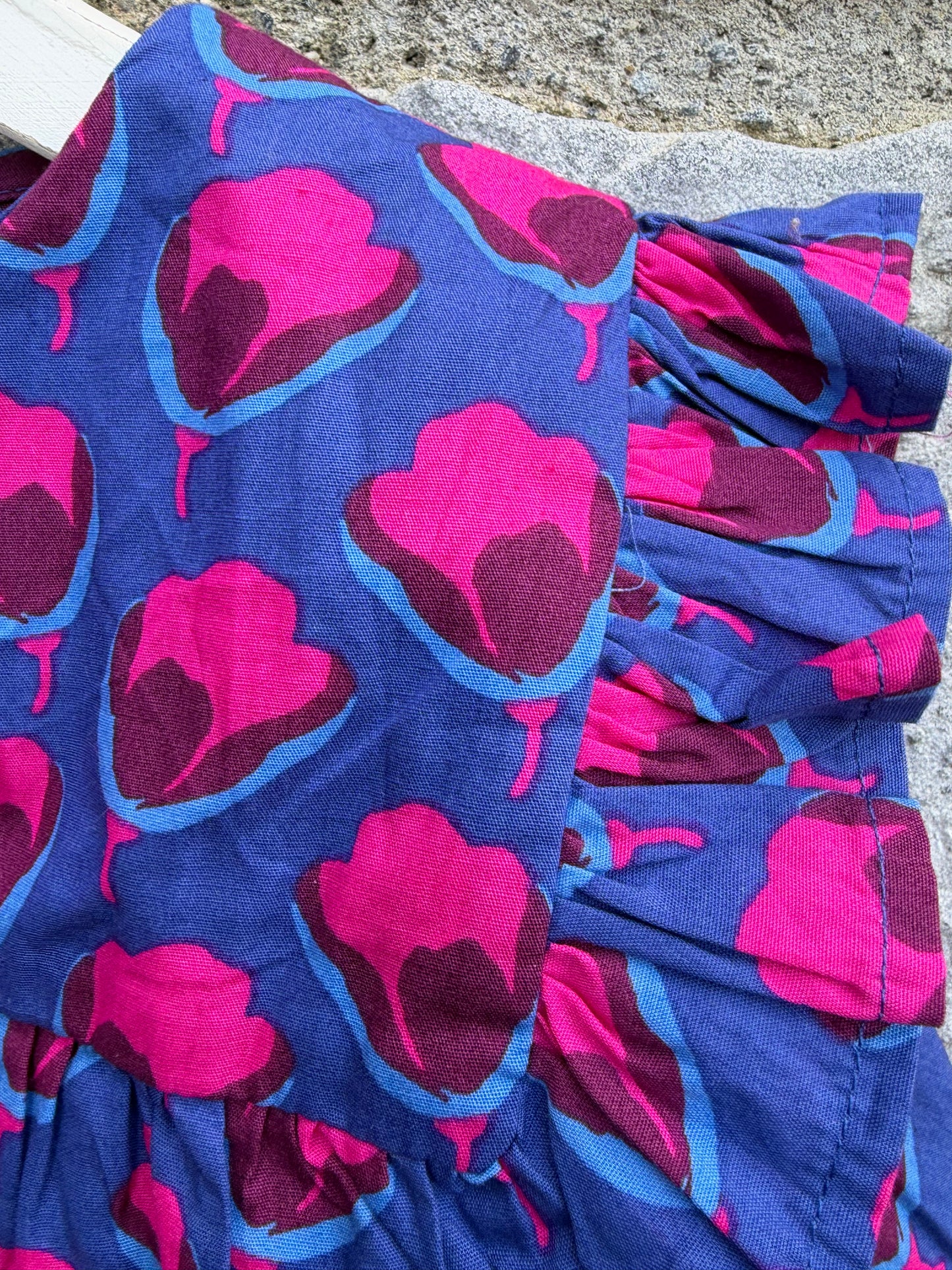 Pink tulips purple dress  6-9m (68-74cm)