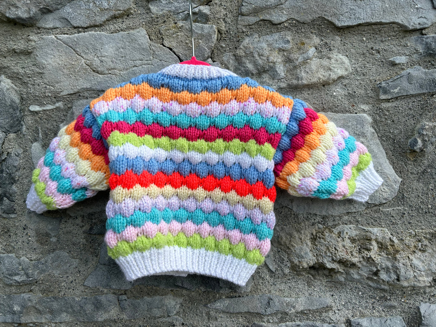 Colourful bubble knit cardigan   6-9m (68-74cm)