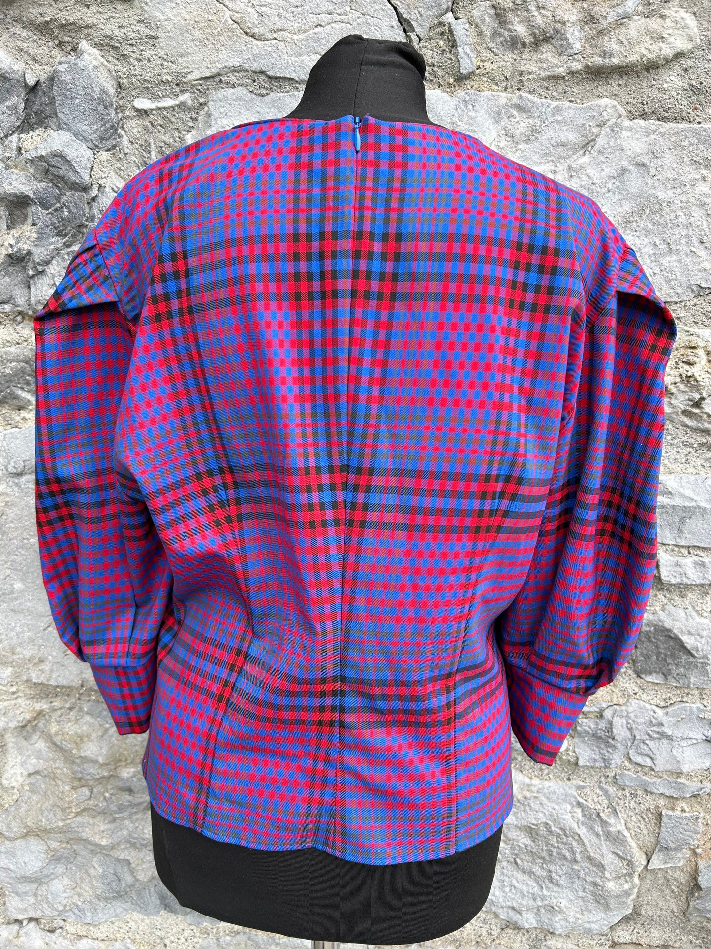 Red&blue check top uk 12-14