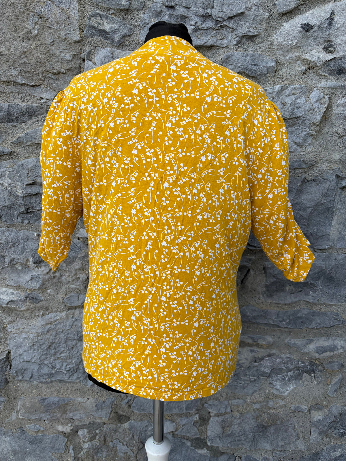 Floral mustard top uk 14