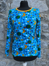 Load image into Gallery viewer, Mother Earth blue velour top  uk 8-10
