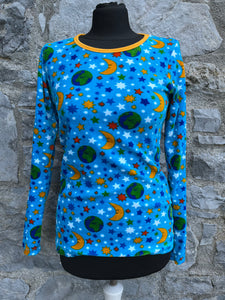 Mother Earth blue velour top  uk 8-10