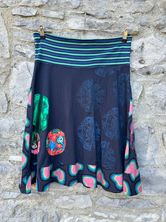 Colourful navy skirt uk 16-18