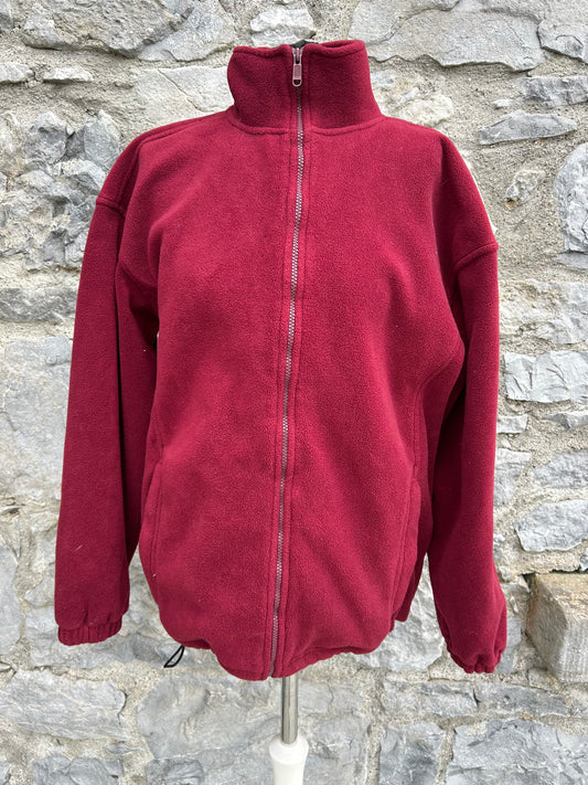 90s maroon fleece Small