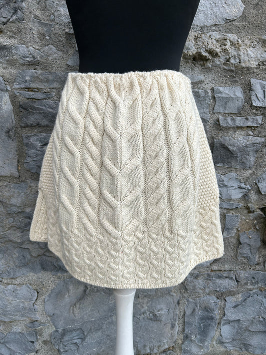 Aran style cream skirt uk 10-12