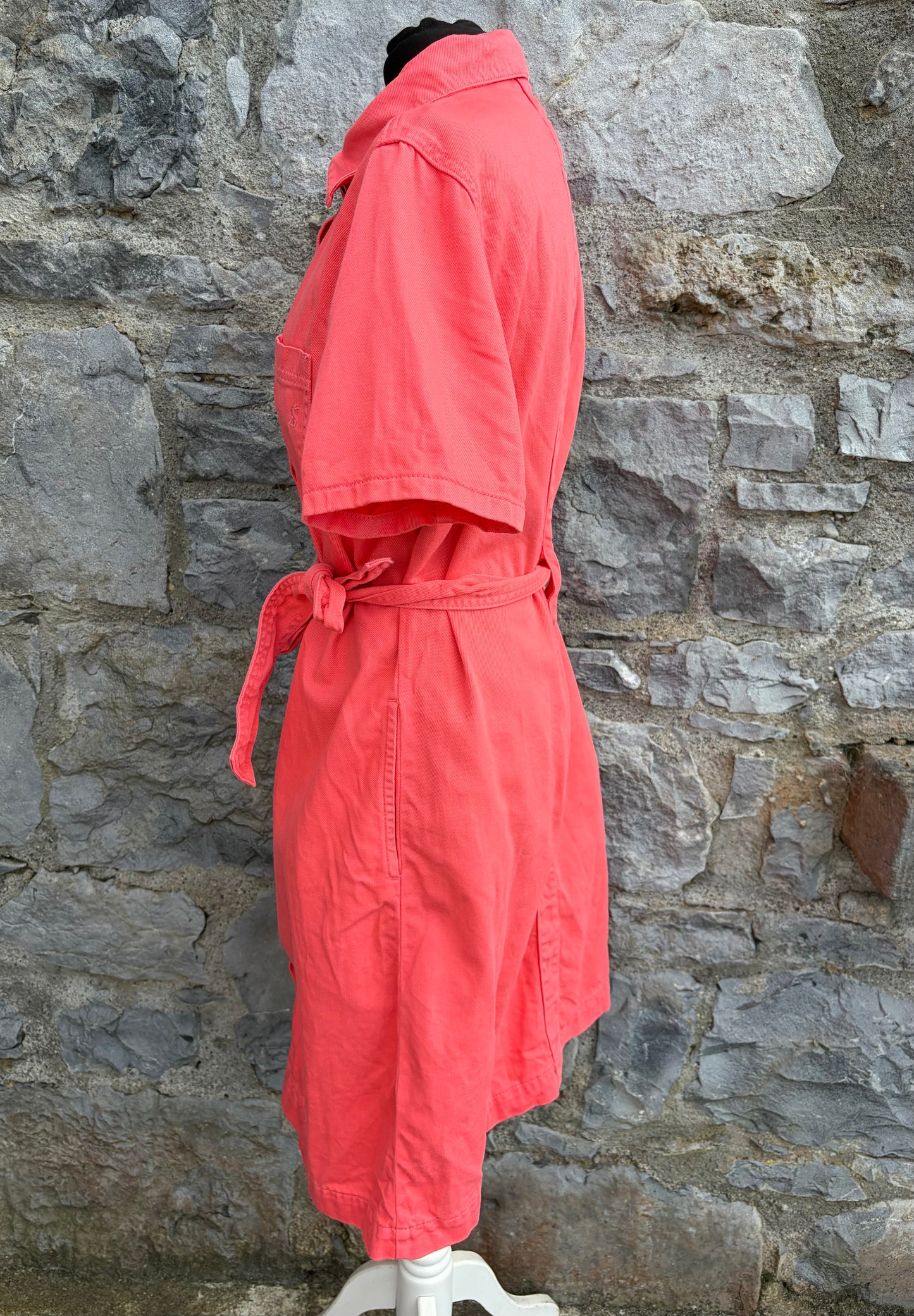 Coral button-up denim dress uk 12
