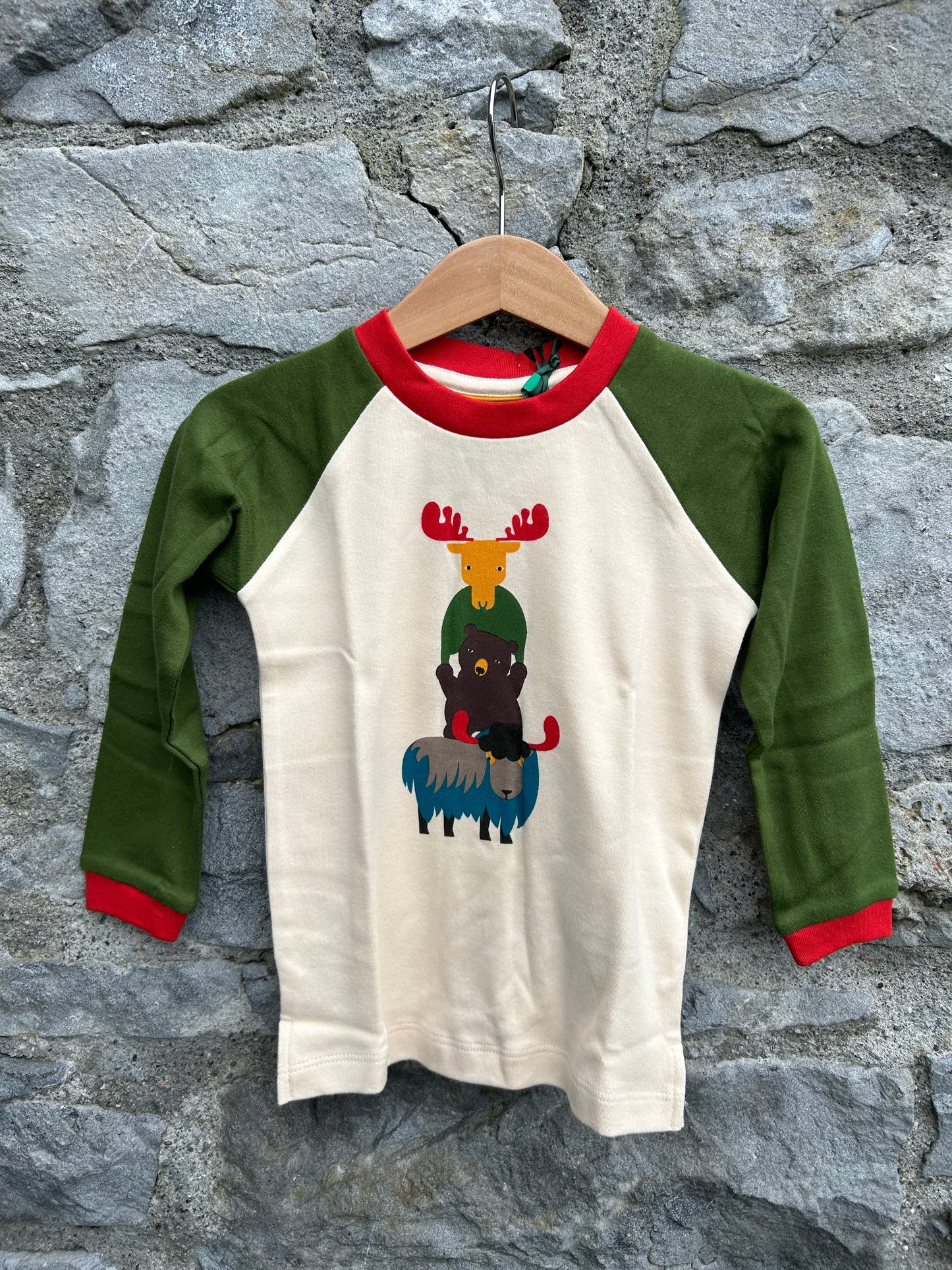 LGR Nordic animals raglan top 18-24m (86-92cm)