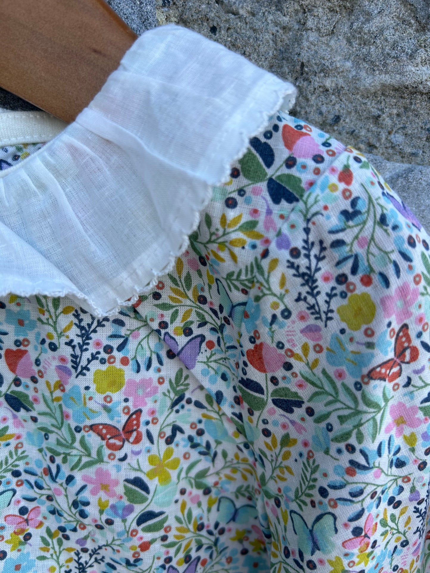 Spring flowers collared top 6-9m (68-74cm)