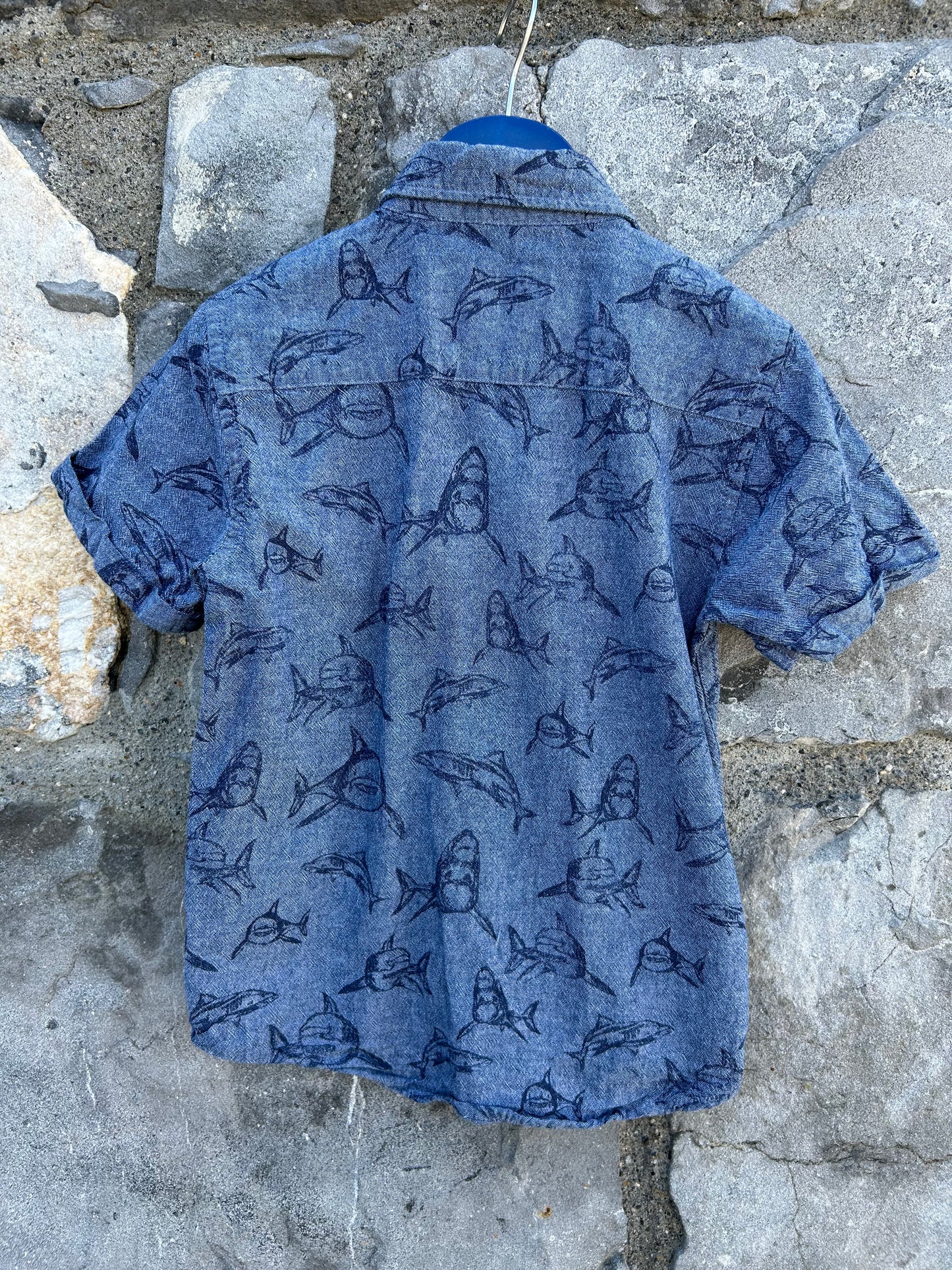 Sharks blue shirt  5y (110cm)