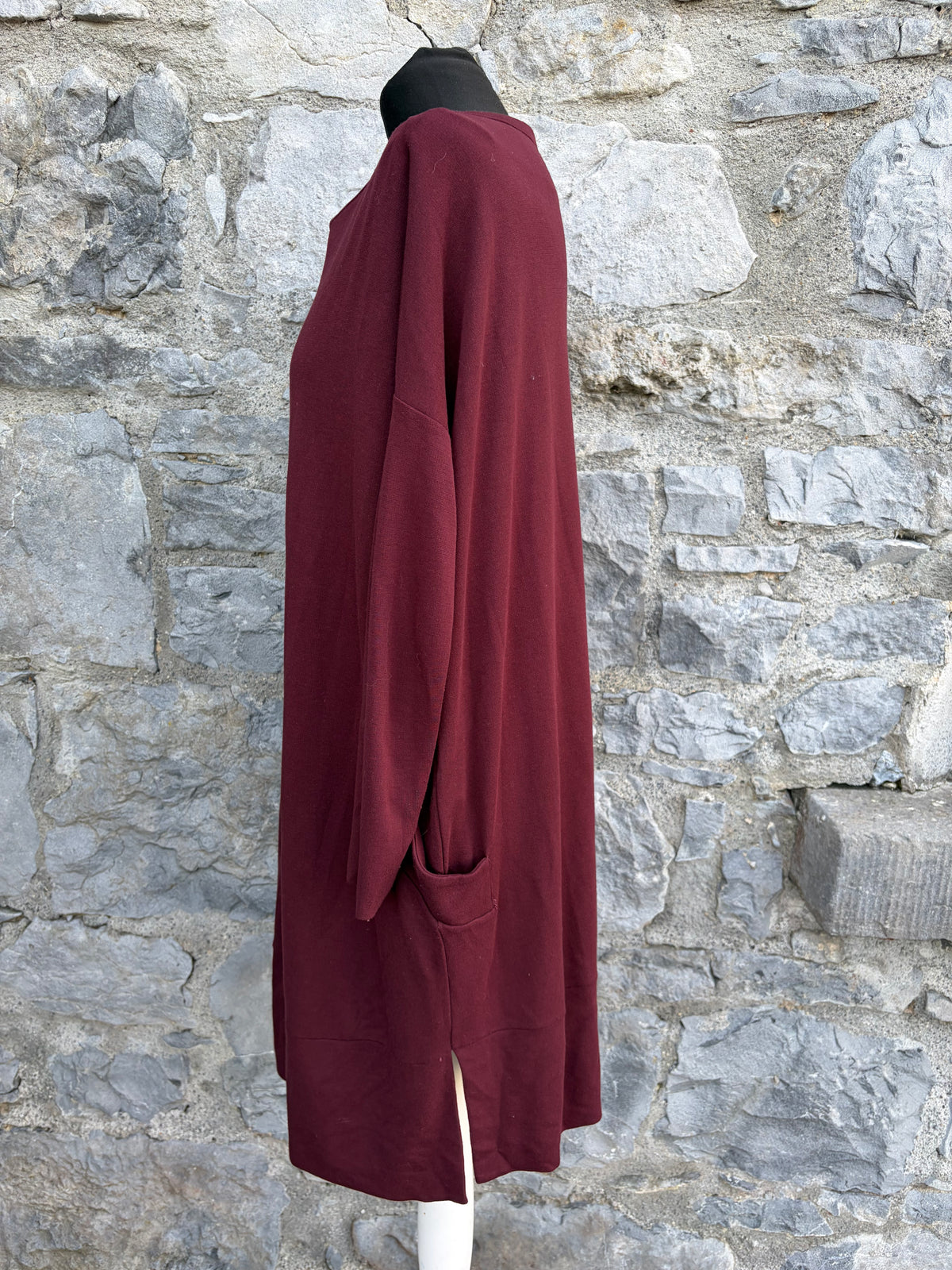 Maroon oversize dress uk 8-10
