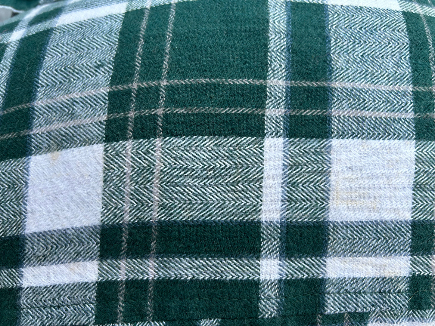 Green check lined overshirt Medium