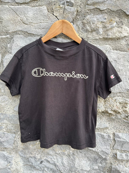 Logo black cropped top  7-8y (122-128cm)