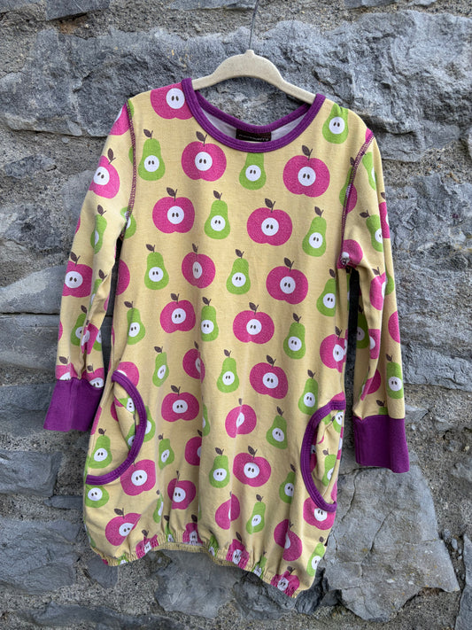 Apples&pears yellow dress 5-6y (110-116cm)