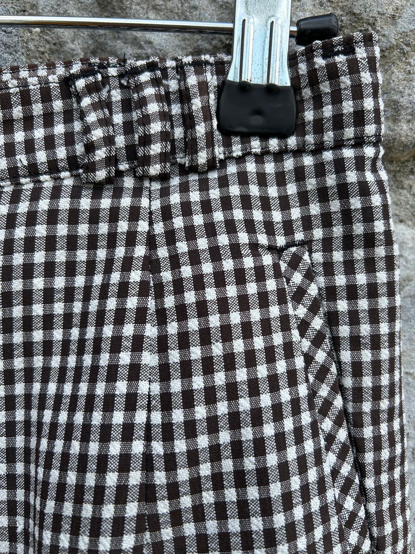 90s brown check pants uk 10-12