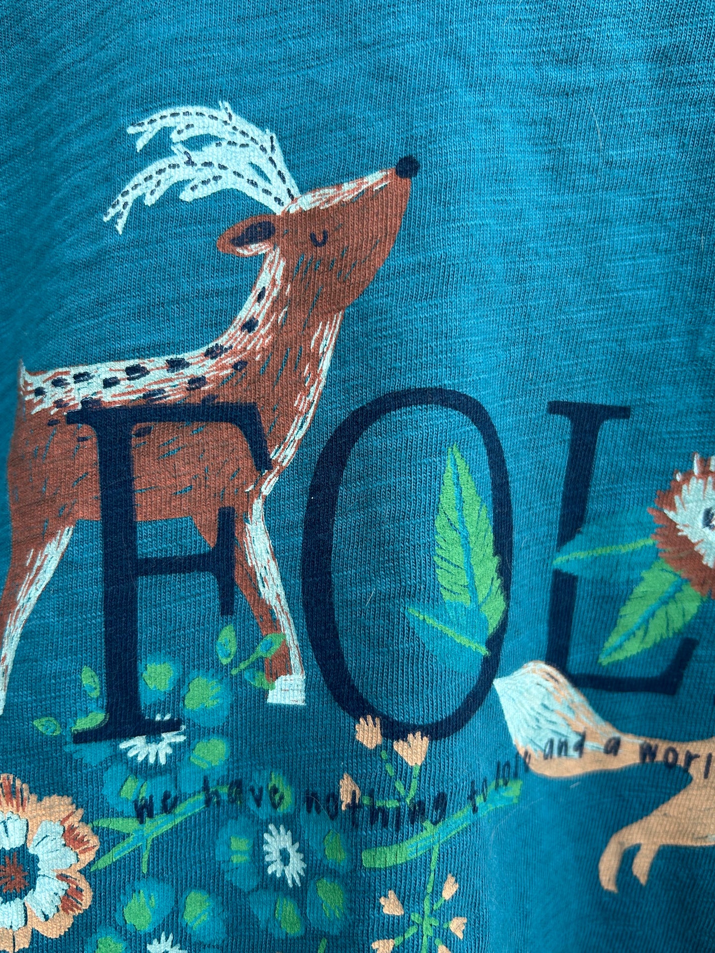 Folk blue tunic 10y (140cm)