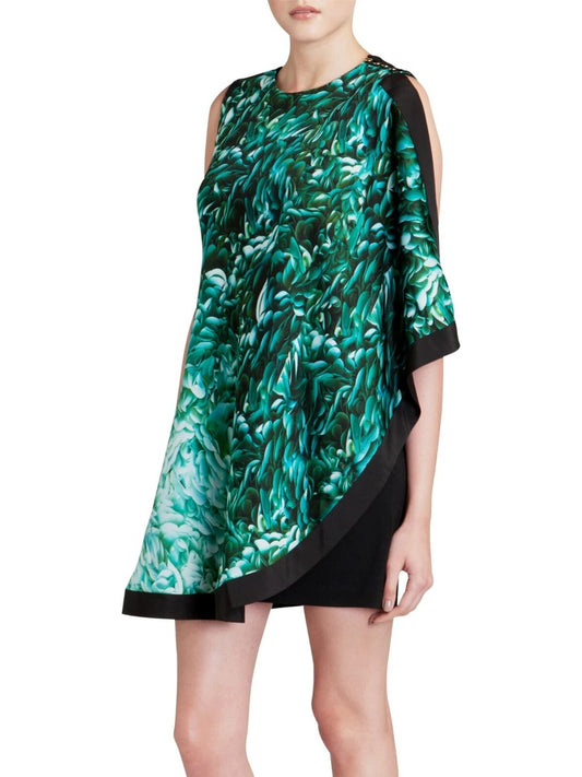 Patra Green / Black Rozette print tunic dress uk 8-10