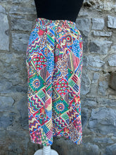 Load image into Gallery viewer, 80s colourful patchwork skirt uk 8-10
